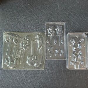 Clear Plastic Chocolate Molds: Bears /Bunny etc.